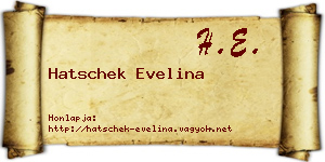 Hatschek Evelina névjegykártya